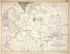 Mappa della Battaglia di Marengo, pubblicata da William Blackwood and Sons, Edimburgo e Londra, 1848